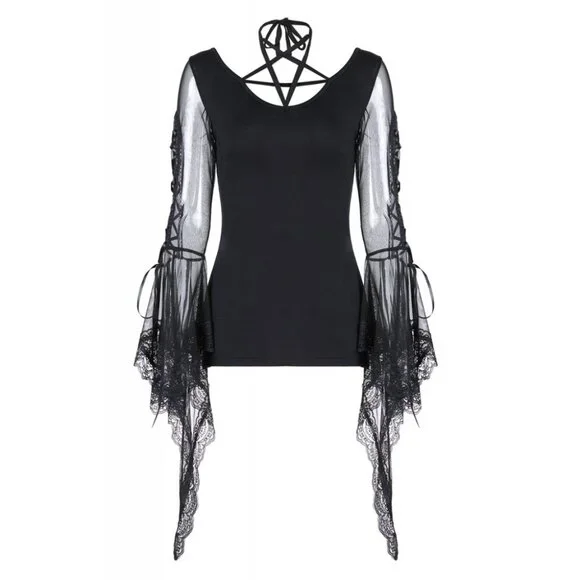 Romantic Delusions Pentagram Lace Top - Picture 2 of 9